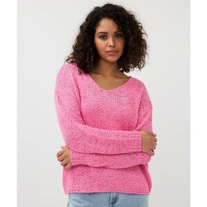 NWT ESQUALO Pink V Neck Light Knit